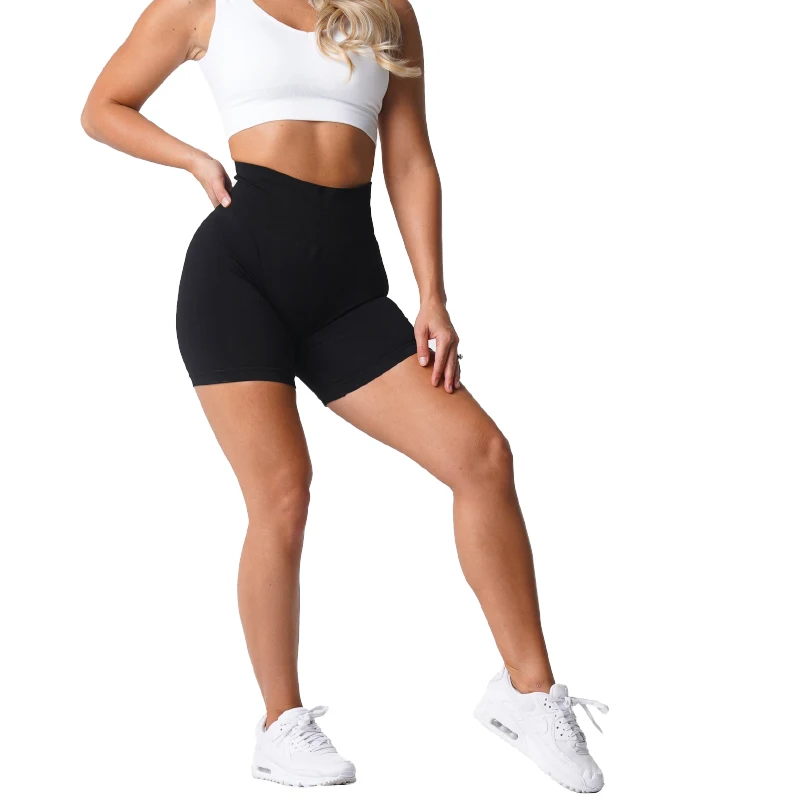 Spandex Solid Seamless Shorts 2