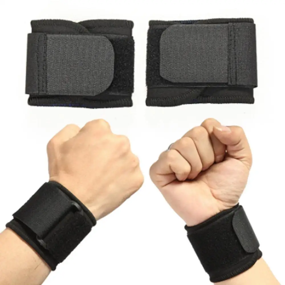 1 Pair Wrist Support Wrap Weight Lifting Gym Cross Training Fitness Padded Thumb Brace Strap Power Hand Support Bar Wristband 1