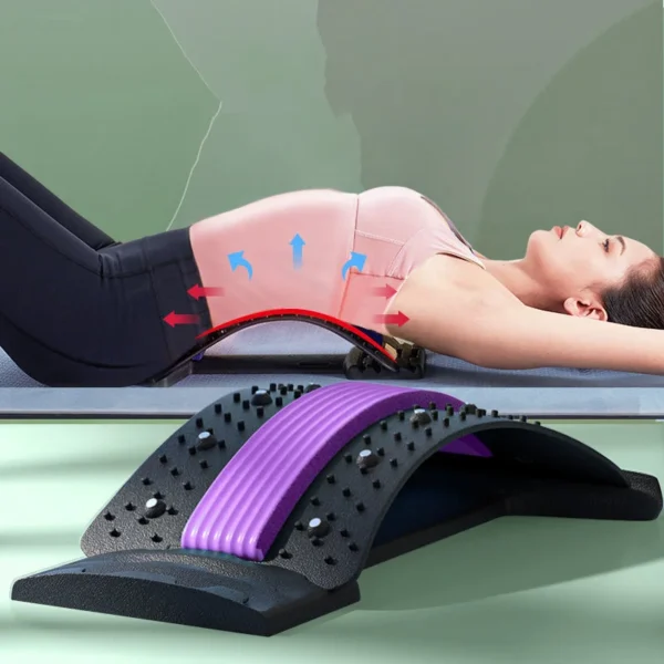 4 Level Back Massager Magnetic Therapy Back Stretcher Neck Stretch Massage Tools Lumbar Support Pain Relief Back Stretcher 1