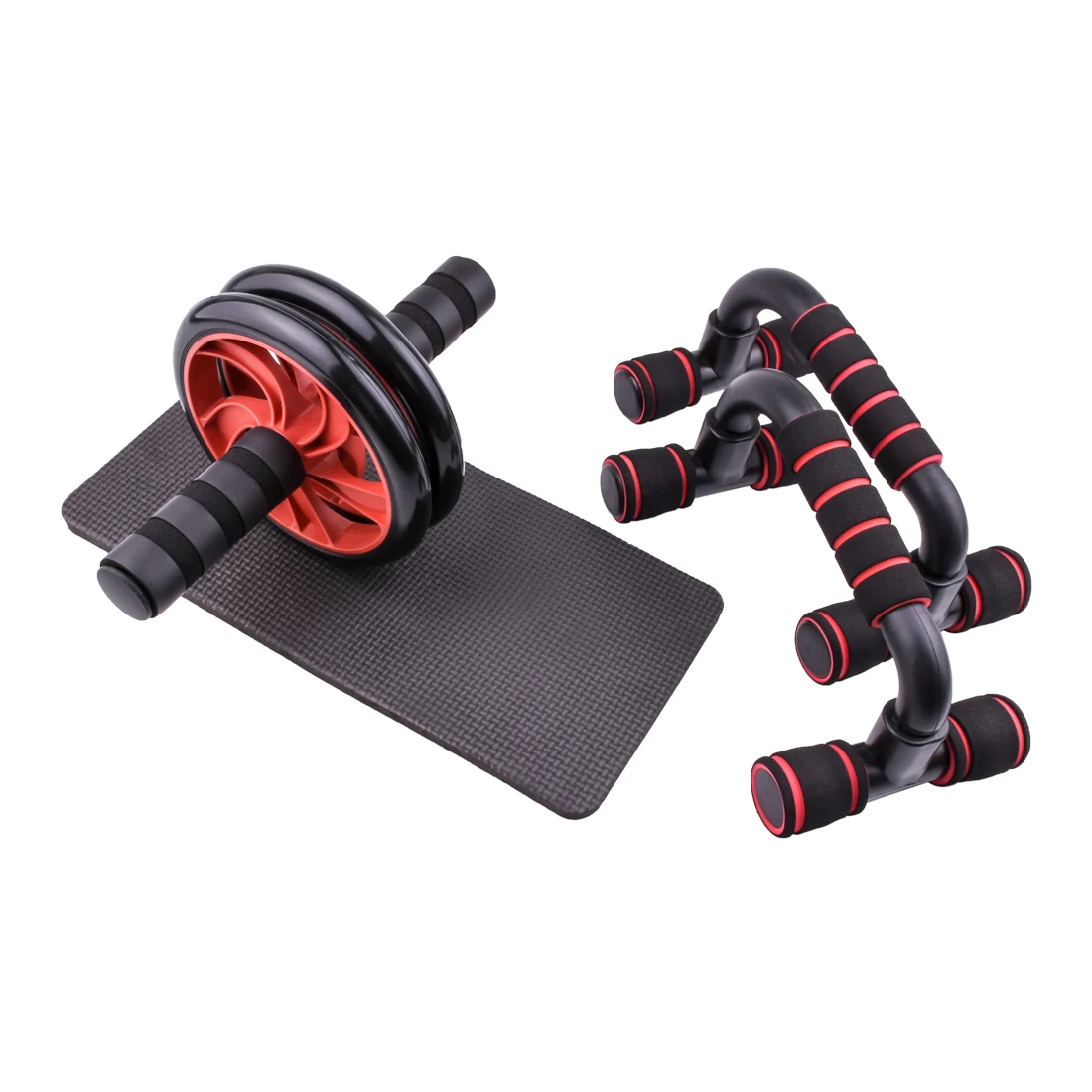 Resistance Bands Push Up Stand Bar Abdominal Wheel AB Roller Jump Rope Grip Strength Exercise Home Gym Fitness Muscle Trainer 2