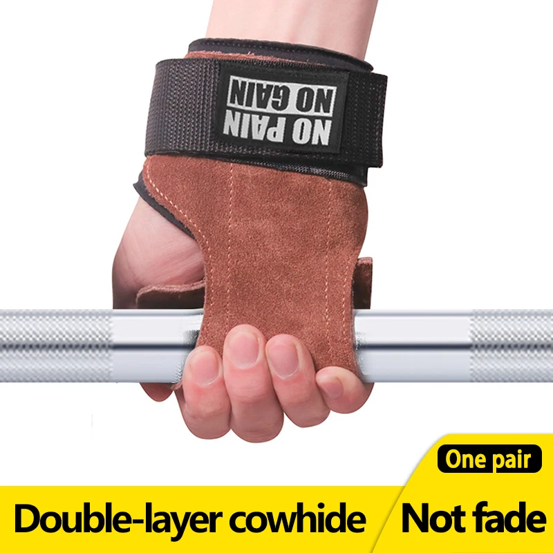 Cowhide Gym Grips Gloves 1