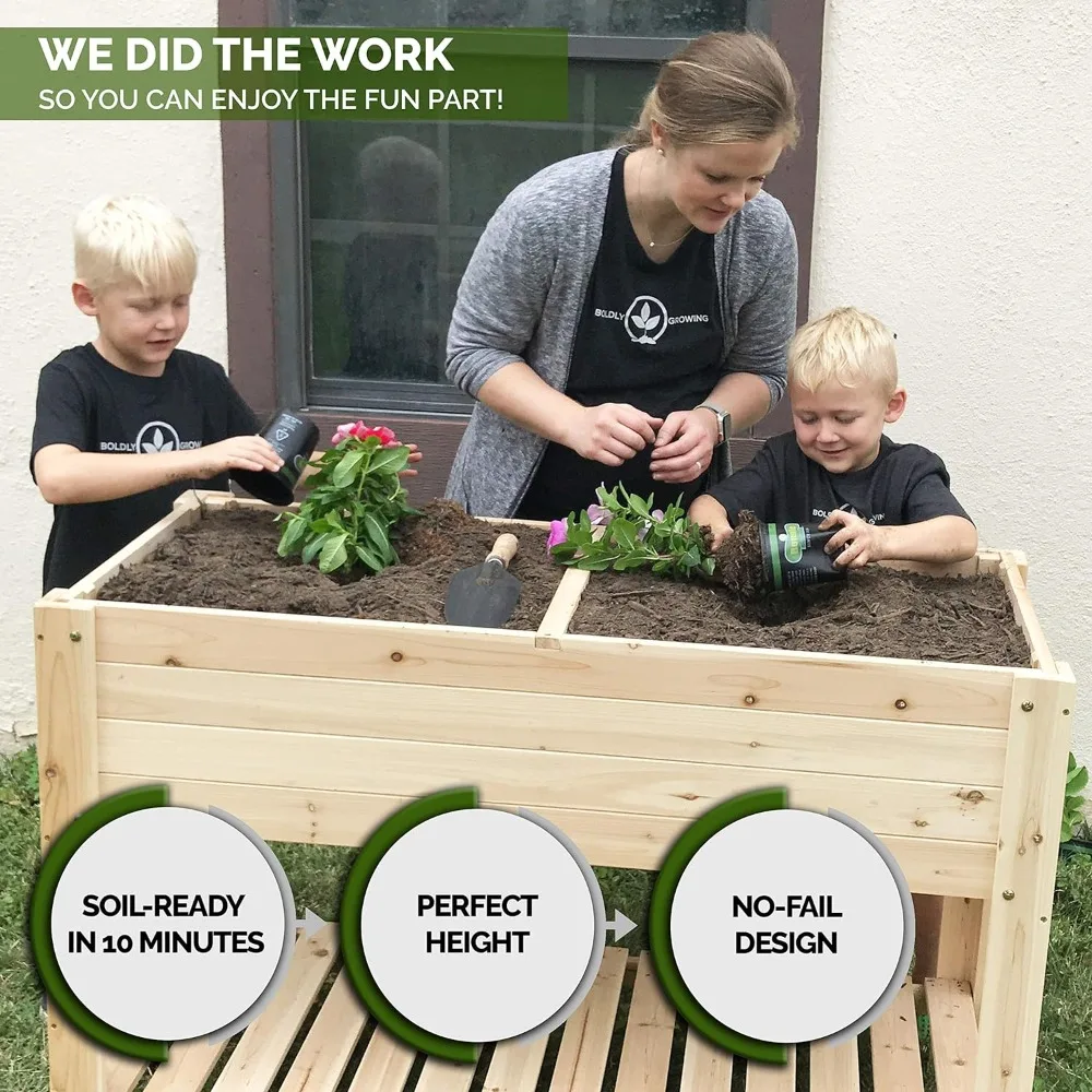 Cedar Raised Planter Box with Legs 2