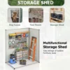 4.5x2.5 FT Outdoor Storage Shed, Large Garden Shed with Updated Frame Structure and Lockable Doors 5