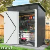 4.5x2.5 FT Outdoor Storage Shed, Large Garden Shed with Updated Frame Structure and Lockable Doors 3