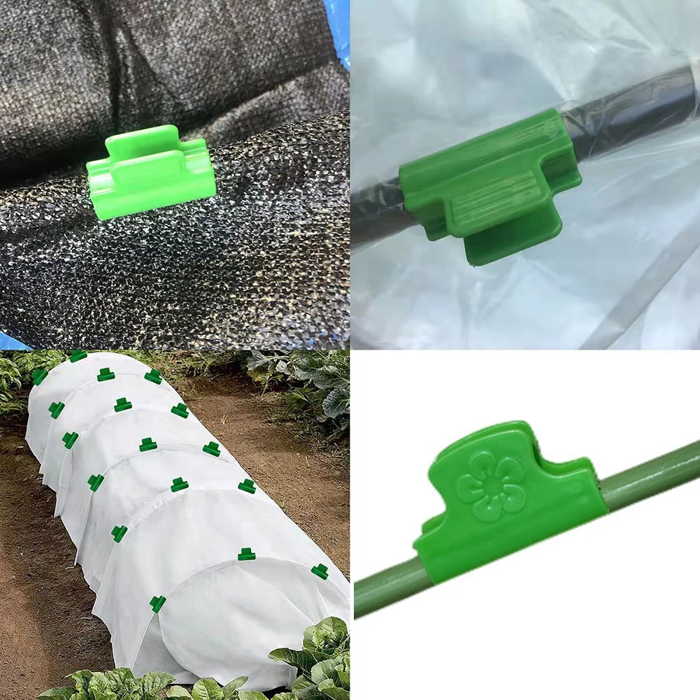 20pc Plastic Film Buckle Clip Greenhouse Snap Clamps Film Buckle Clamps Plastic Pipe Clamps Gardening Supplies 2