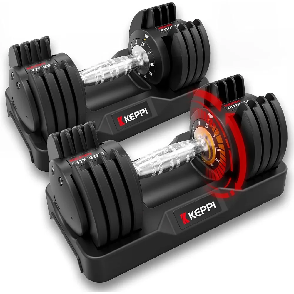 Adjustable Dumbbells Set-25lb Fast Adjust 1