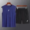 Mens thin quick drying vest+shorts 6