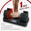 Adjustable Dumbbells Set-25lb Fast Adjust 3