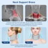 1 Pc Portable Fixed Neck Brace Gray Breathable Sponge Neck Protector Sleep Relief Neck Pain Support Fixed Anti-Slumping 6