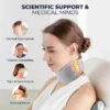 1 Pc Portable Fixed Neck Brace Gray Breathable Sponge Neck Protector Sleep Relief Neck Pain Support Fixed Anti-Slumping 5