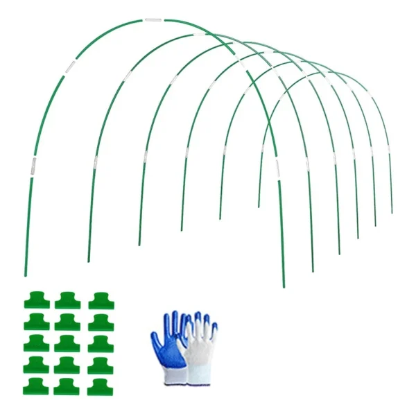 DIY Garden Hoops 6 Sets Of 8FT Long Greenhouse Hoops Grow Tunnel, Rust-Free Fiberglass Support Hoops Frame 1